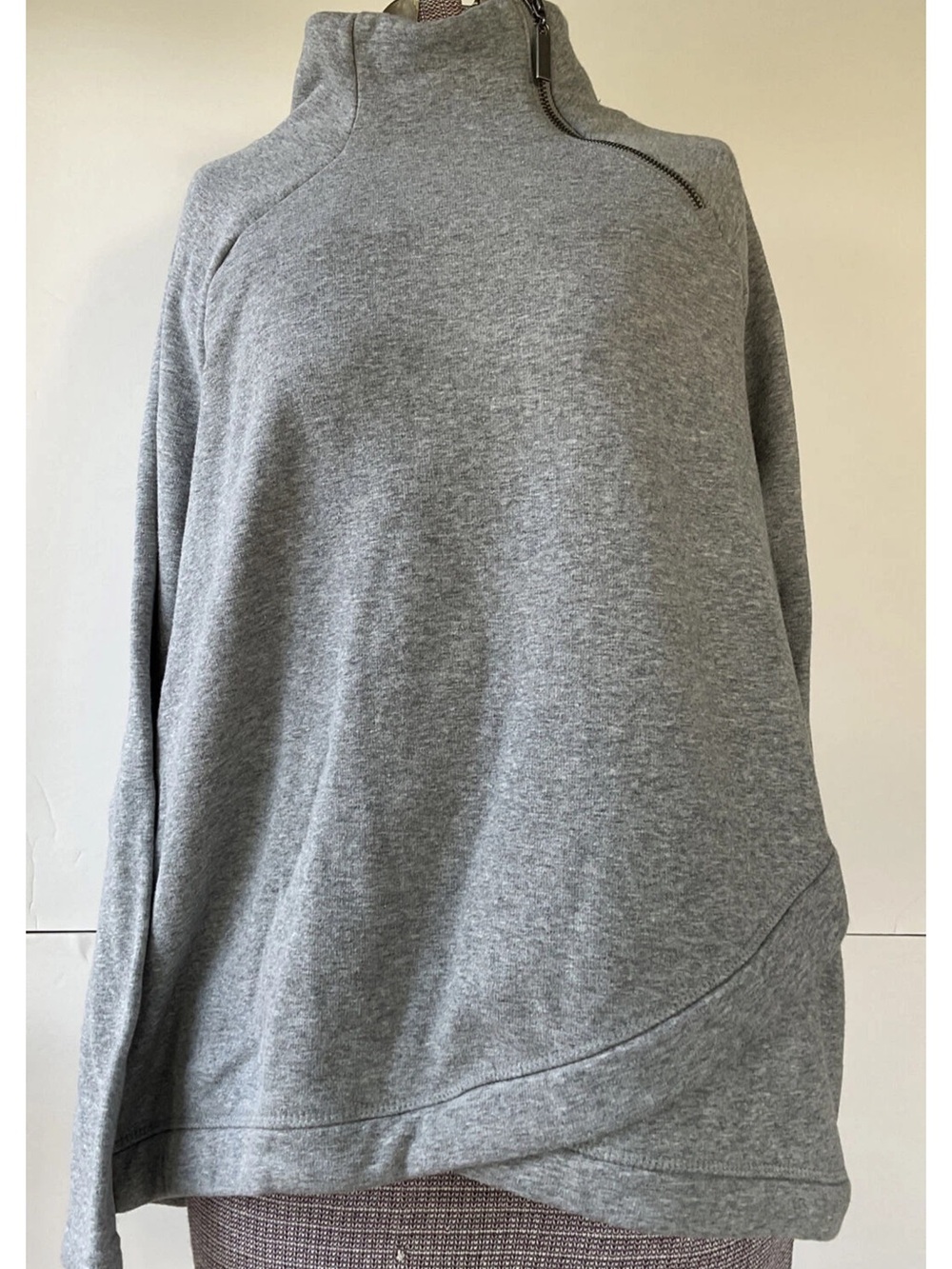 Cable & Gauge Women’s Gray Pullover 1/4 Zip Size Large